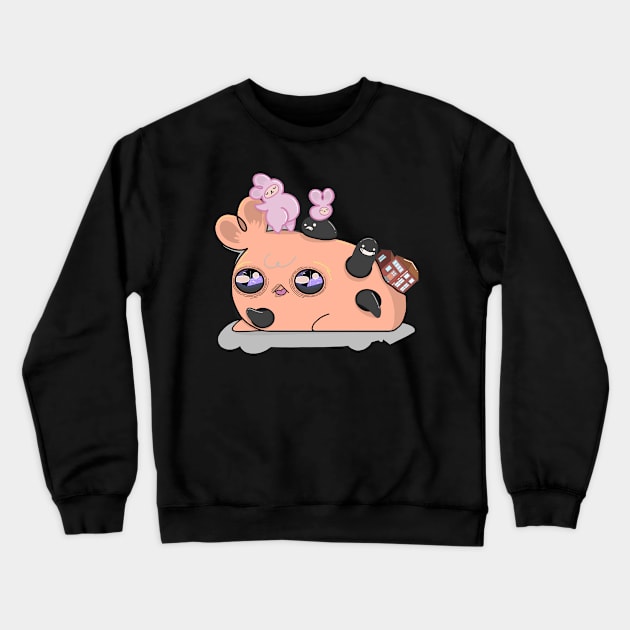 Depression of a Bunny Crewneck Sweatshirt by Violetandthings